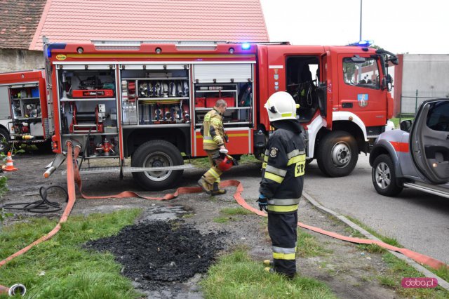Pożar przy ul. Brzeźnej w Bielawie