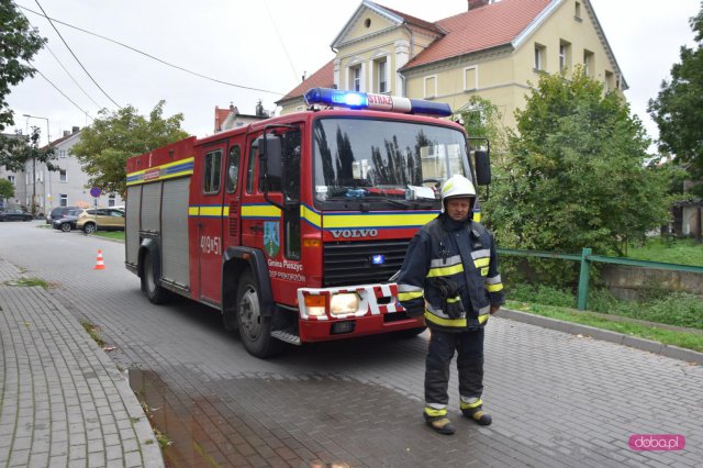 Pożar przy ul. Brzeźnej w Bielawie