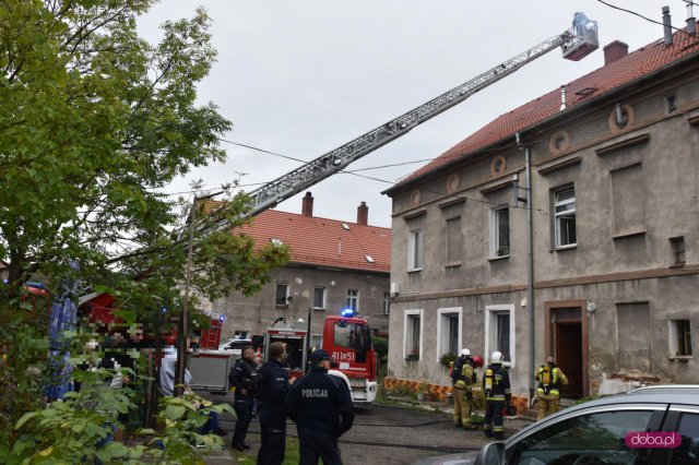 Pożar przy ul. Brzeźnej w Bielawie
