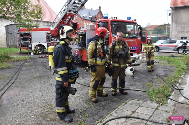 Pożar przy ul. Brzeźnej w Bielawie