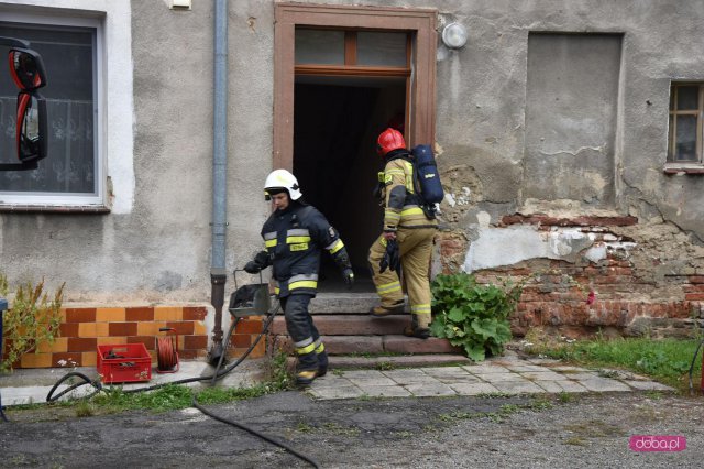 Pożar przy ul. Brzeźnej w Bielawie