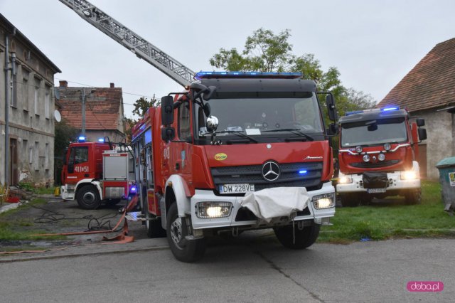 Pożar przy ul. Brzeźnej w Bielawie