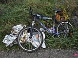 Wypadek rowerzysty w Kamionkach