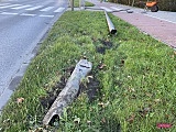 Mercedesem ściął latarnię i uciekł z miejsca zdarzenia