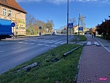 Mercedesem ściął latarnię i uciekł z miejsca zdarzenia