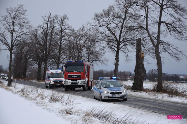 Ciężarówka blokowała drogę Pieszyce - Piskorzów