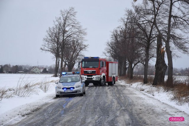 Ciężarówka blokowała drogę Pieszyce - Piskorzów