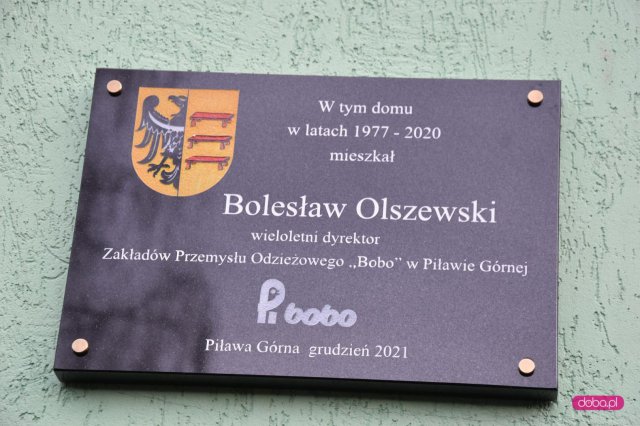 Odsłonięcie tablicy pamiątkowej poświęconej Bolesławowi Olszewskiemu
