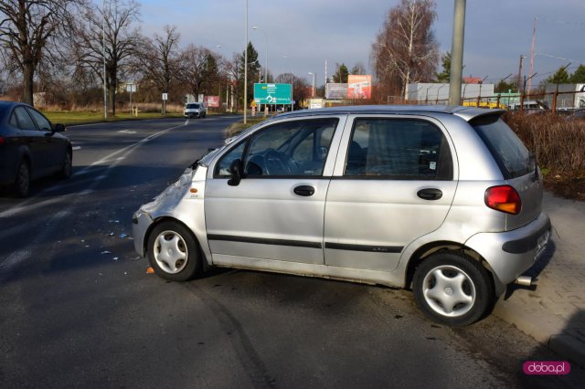 Zderzenie matiza z ciężarówką 