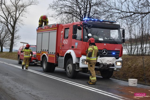 Na drodze Dzierżoniów - Ząbkowice spłonął samochód