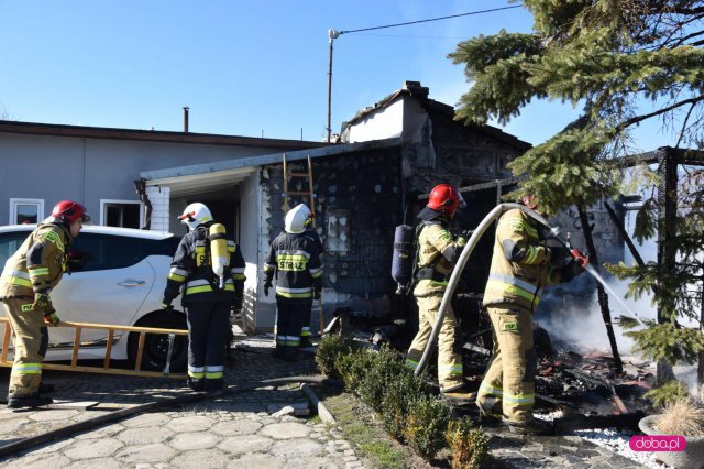 Pożar budynku w Pieszycach