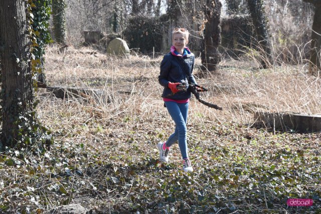 Sprzątanie cmentarza ewangelickiego w Dzierżoniowie