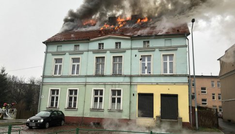 Pożar budynku w Bielawie