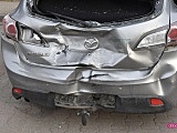 Zderzenie mazdy z peugeotem
