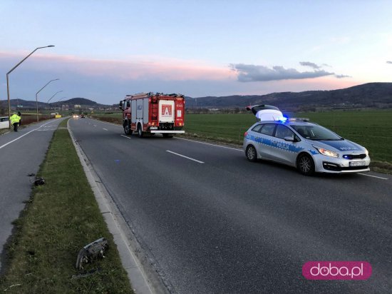 Pijany kierowca wpadł do rowu na drodze Pieszyce - Bielawa