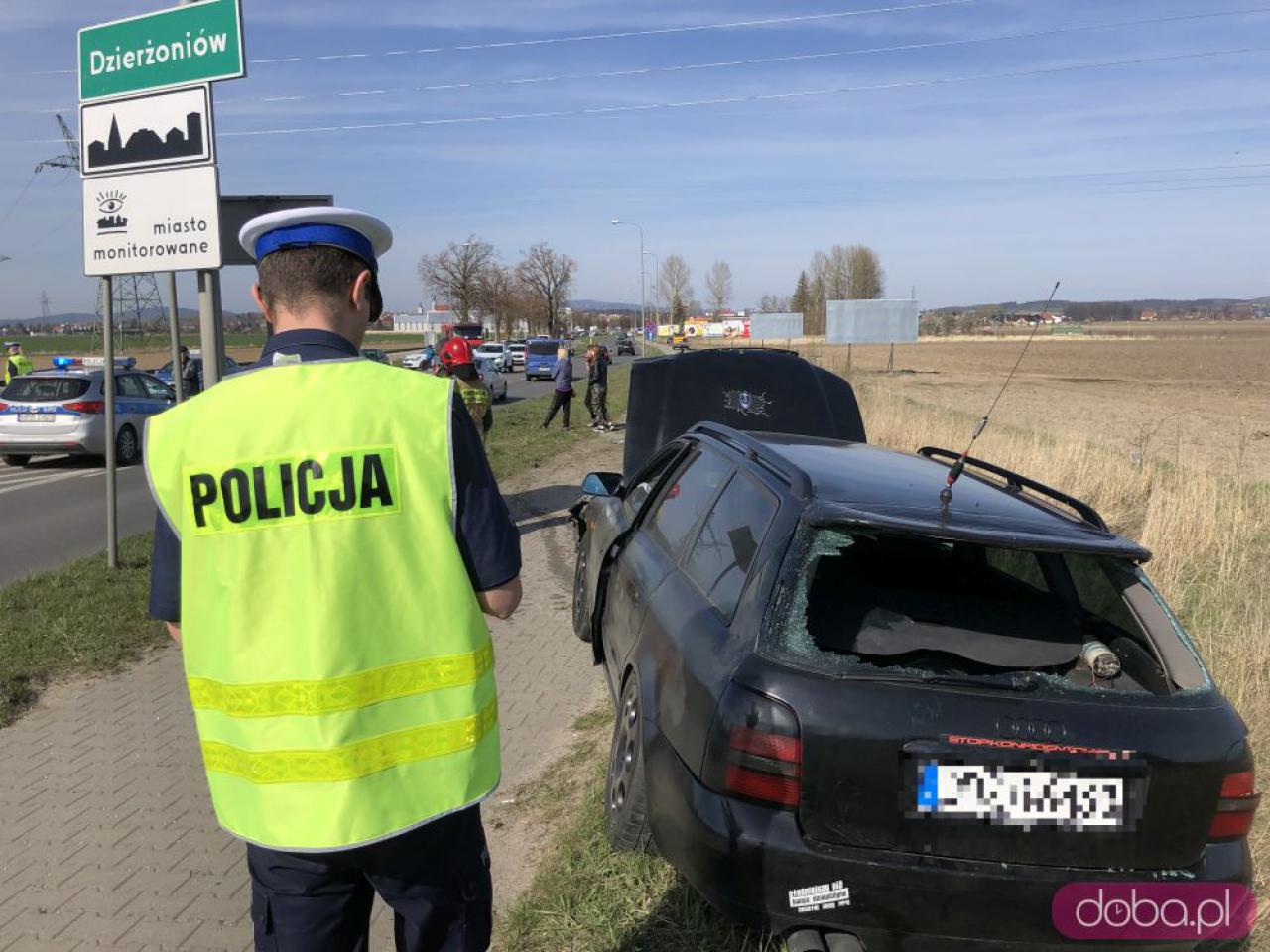 Wypadek na drodze Dzierżoniów - Bielawa
