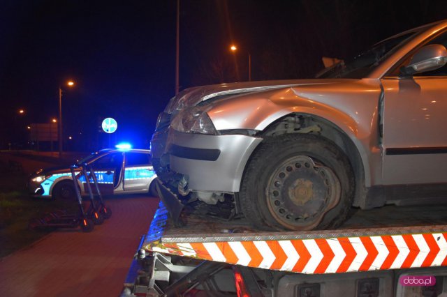 Volkswagenem wjechał w ogrodzenie