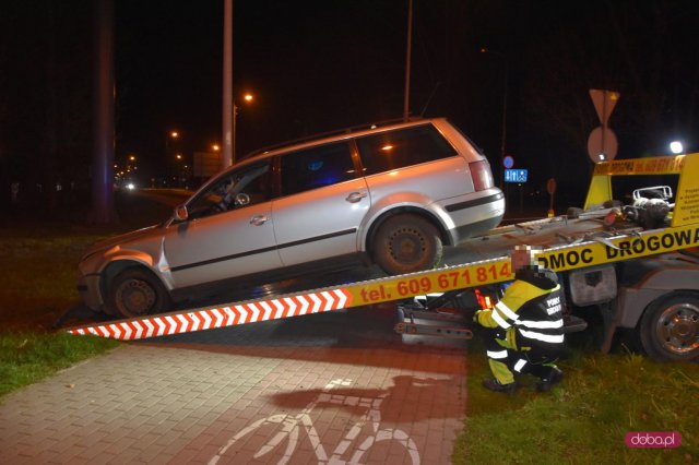 Volkswagenem wjechał w ogrodzenie