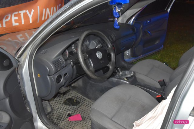 Volkswagenem wjechał w ogrodzenie