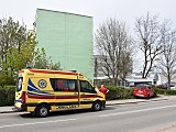 Wjechał w żywopłot i boks śmietnikowy