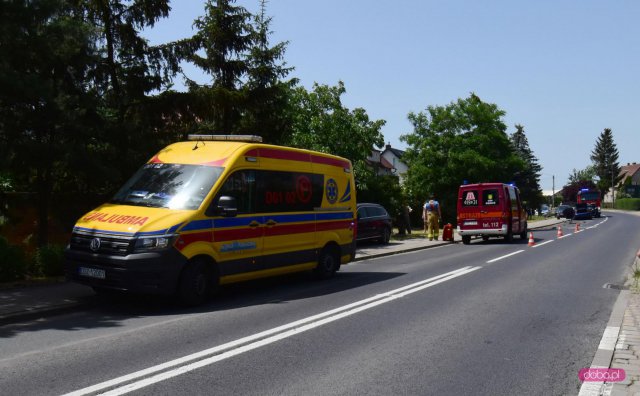 Zderzenie skody z audi w Łagiewnikach