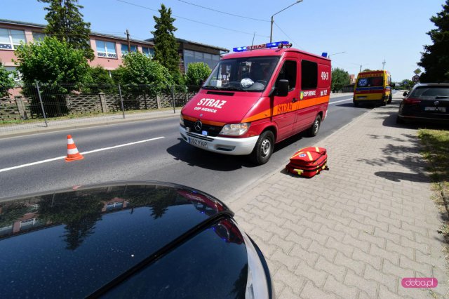 Zderzenie skody z audi w Łagiewnikach