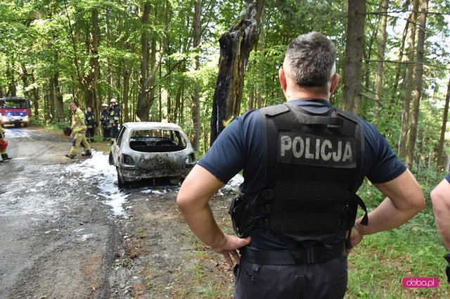 Pożar auta w okolicy Przełęczy Jugowskiej