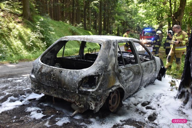 Pożar auta w okolicy Przełęczy Jugowskiej