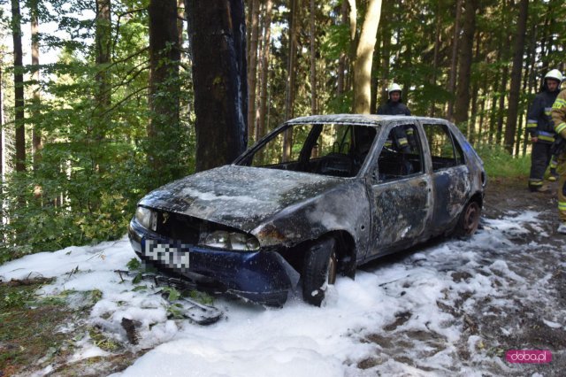 Pożar auta w okolicy Przełęczy Jugowskiej