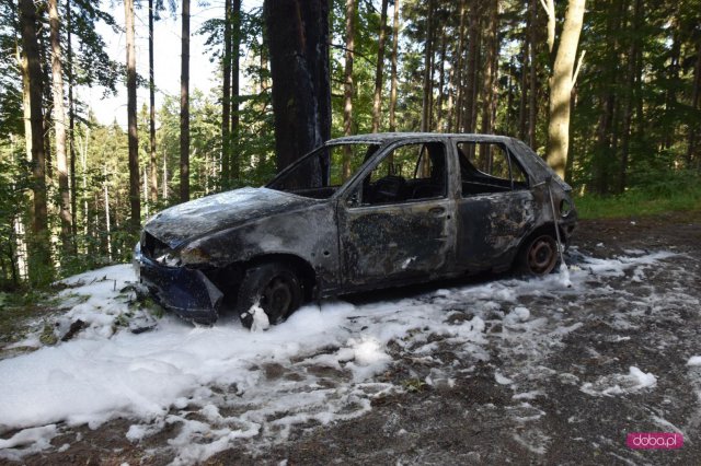 Pożar auta w okolicy Przełęczy Jugowskiej