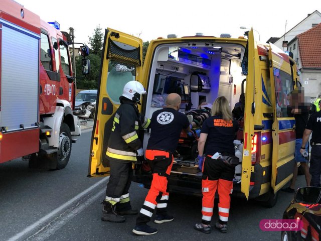 Wypadek na ulicy Waryńskiego w Bielawie 