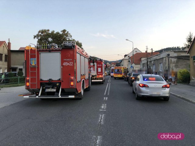 Wypadek na ulicy Waryńskiego w Bielawie 