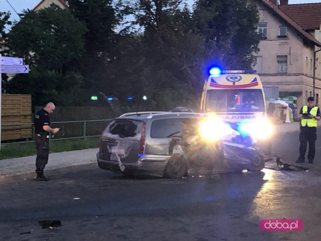 Wypadek na ulicy Waryńskiego w Bielawie 