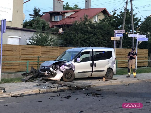 Wypadek na ulicy Waryńskiego w Bielawie 