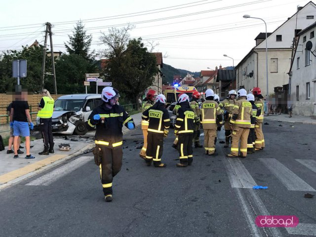 Wypadek na ulicy Waryńskiego w Bielawie 