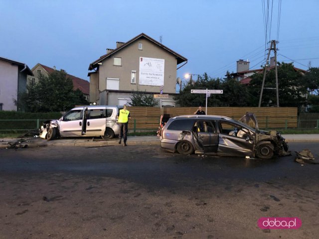 Wypadek na ulicy Waryńskiego w Bielawie 