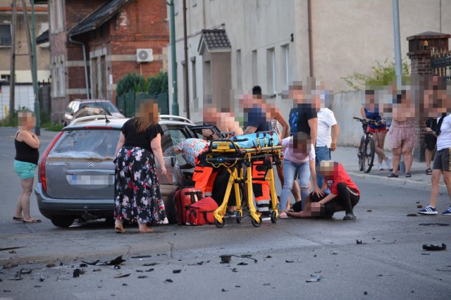 Wypadek na ulicy Waryńskiego w Bielawie 