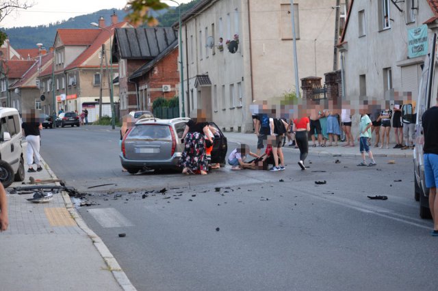 Wypadek na ulicy Waryńskiego w Bielawie 