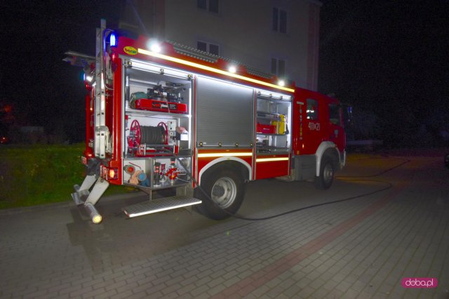 Pożar dostawczaka w Dzierżoniowie
