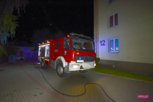 Pożar dostawczaka w Dzierżoniowie