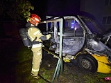 Pożar dostawczaka w Dzierżoniowie