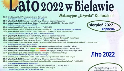 Lato 2022 w Bielawie - program na sierpień