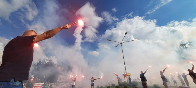 Kibice Bielawianki - 78. rocznica wybuchu Powstania Warszawskiego