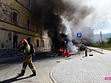 Pożar auta dostawczego w Bielawie