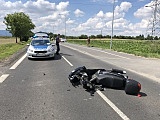 Droga Dzierżoniów - Dobrocin zablokowana. Wypadek motocyklisty