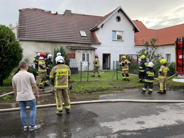 Pożar domu w Mościsku [Foto]