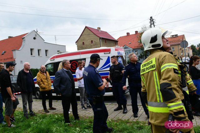 Pożar domu przy ul. Nowowiejskiej w Dzierżoniowie