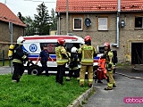 Pożar domu przy ul. Nowowiejskiej w Dzierżoniowie