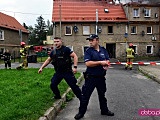 Pożar domu przy ul. Nowowiejskiej w Dzierżoniowie