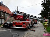 Pożar domu przy ul. Nowowiejskiej w Dzierżoniowie